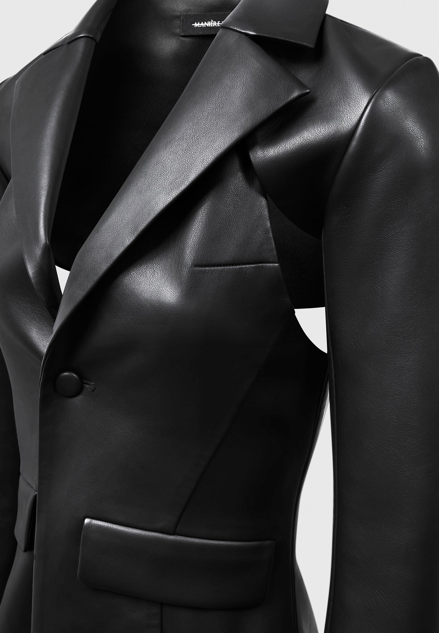 vegan-leather-cut-out-blazer-black
