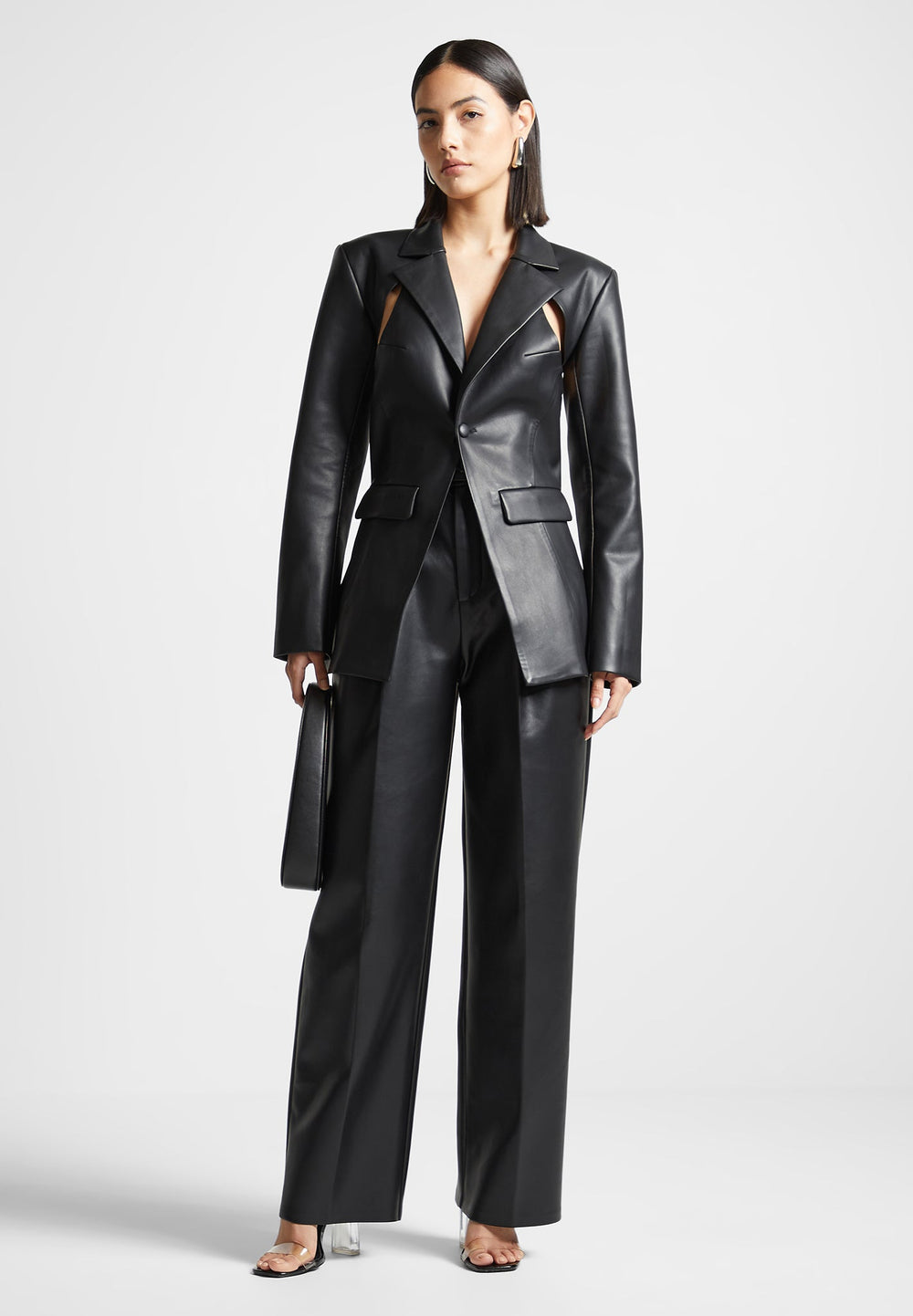 vegan-leather-cut-out-blazer-black