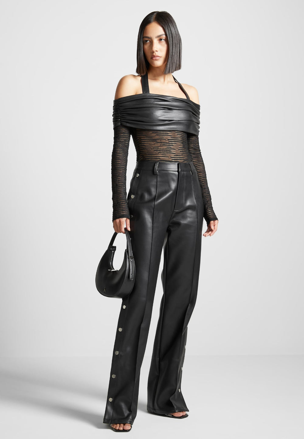 vegan-leather-pintuck-popper-trousers-black