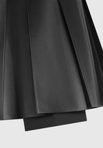 vegan-leather-pleated-skort-black