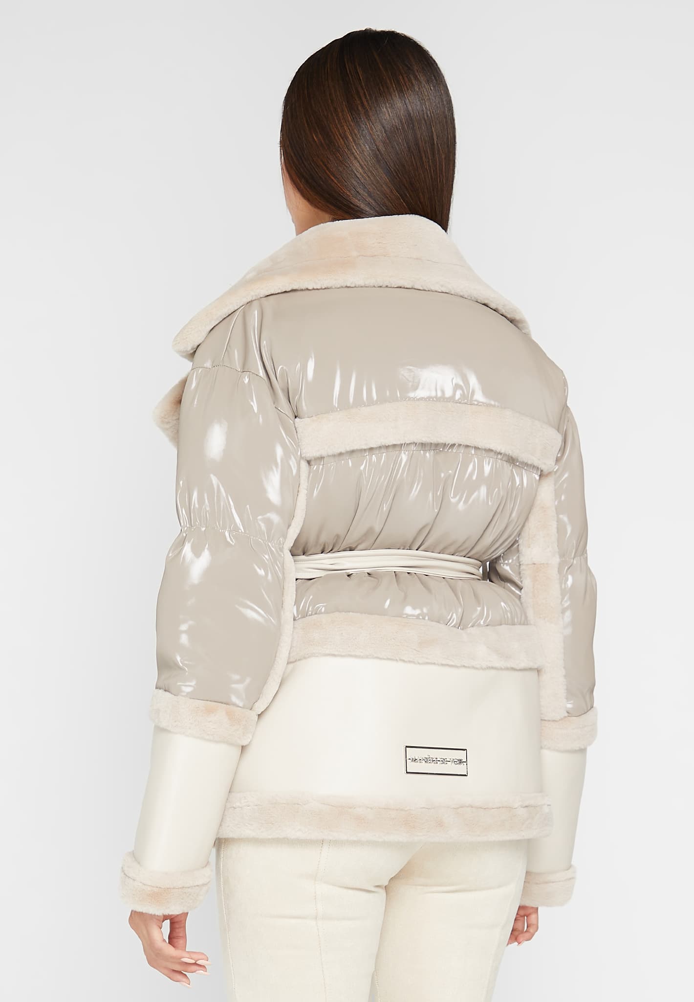 vegan-leather-and-plush-puffer-jacket-with-belt-beige