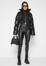 vegan-leather-puffer-sleeve-layered-jacket-black
