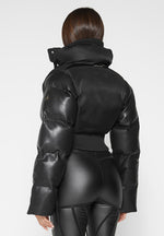 vegan-leather-puffer-sleeve-layered-jacket-black