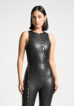 vegan-leather-cut-out-button-detail-jumpsuit-black