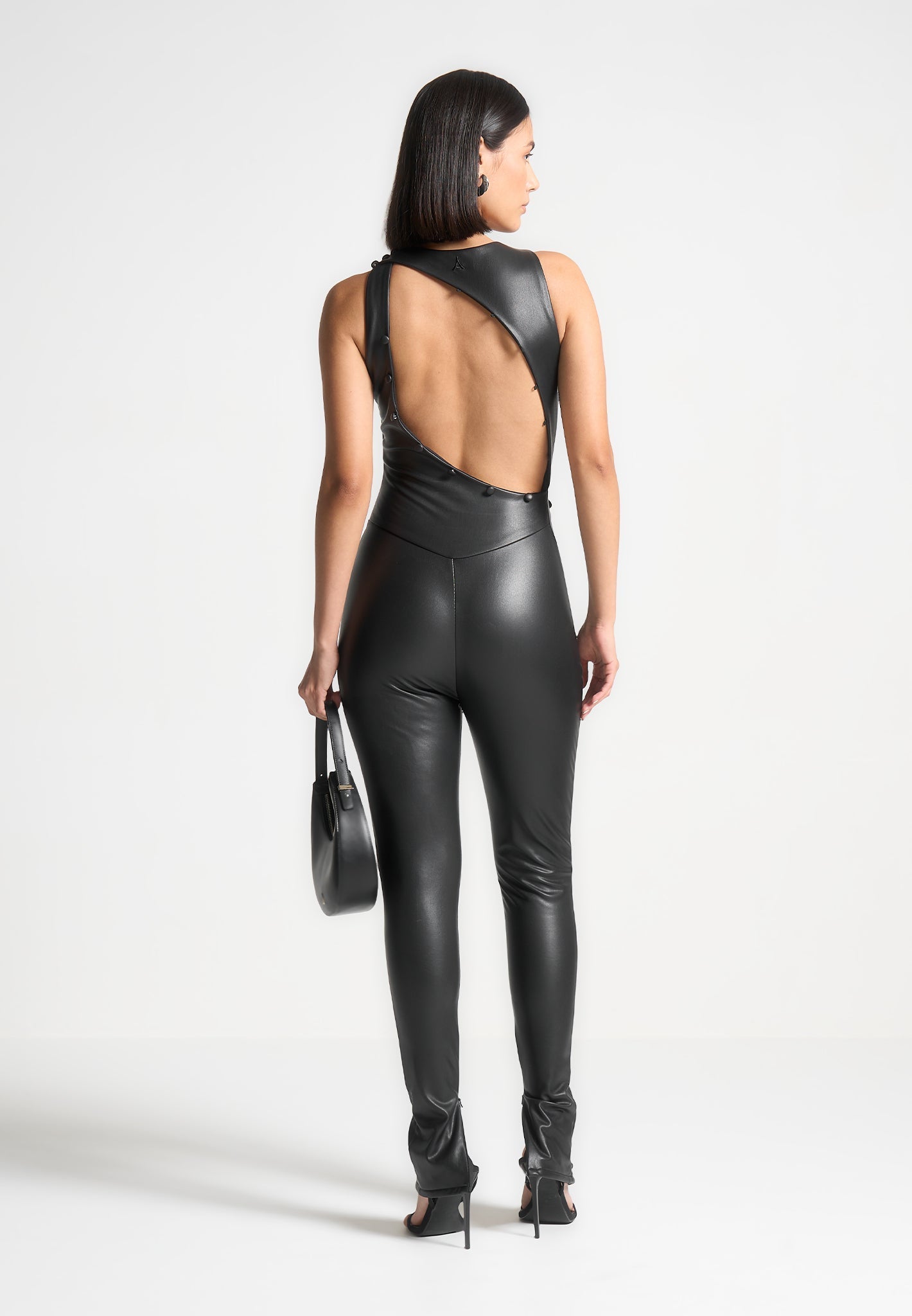 leather-cut-out-button-detail-jumpsuit-black