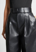 vegan-leather-pleated-trousers-with-eiffel-belt-black