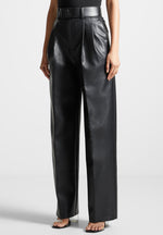 vegan-leather-pleated-trousers-with-eiffel-belt-black