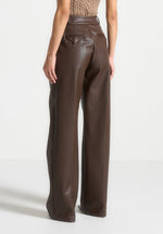 pebbled-leather-pleated-stacked-trousers-brown