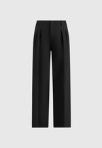 Julie - Tailored Twin Pleat Pants - Black