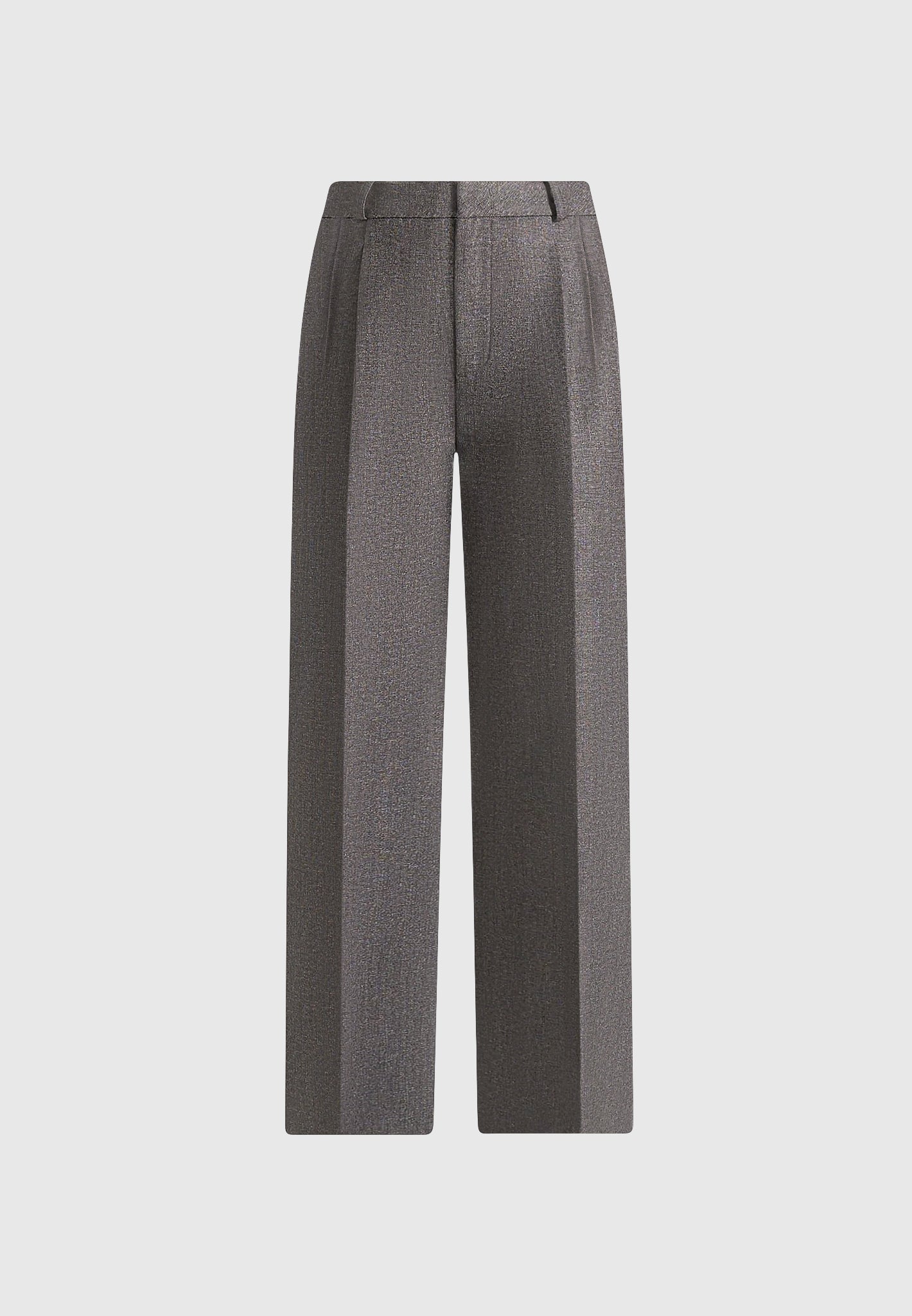 Julie - Speckled Tailored Twin Pleat Pants - Grey Speckle