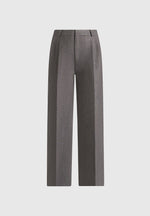 Julie - Speckled Tailored Twin Pleat Pants - Grey Speckle