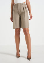 lorette-double-pleat-tailored-shorts-taupe
