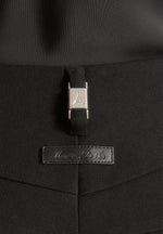 Kylie - Barrel Leg Press Crease Wool-Blend Trousers - Black