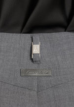 Kylie - Barrel Leg Press Crease Wool-Blend Trousers - Grey