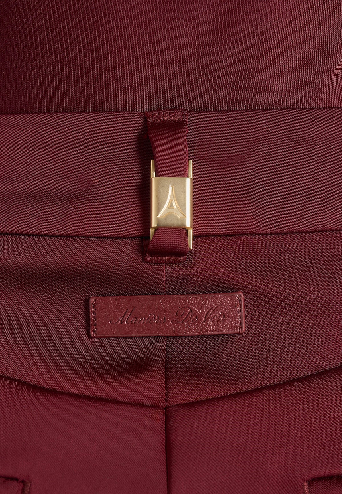Julie - Satin Twin Pleat Trousers - Wine Red