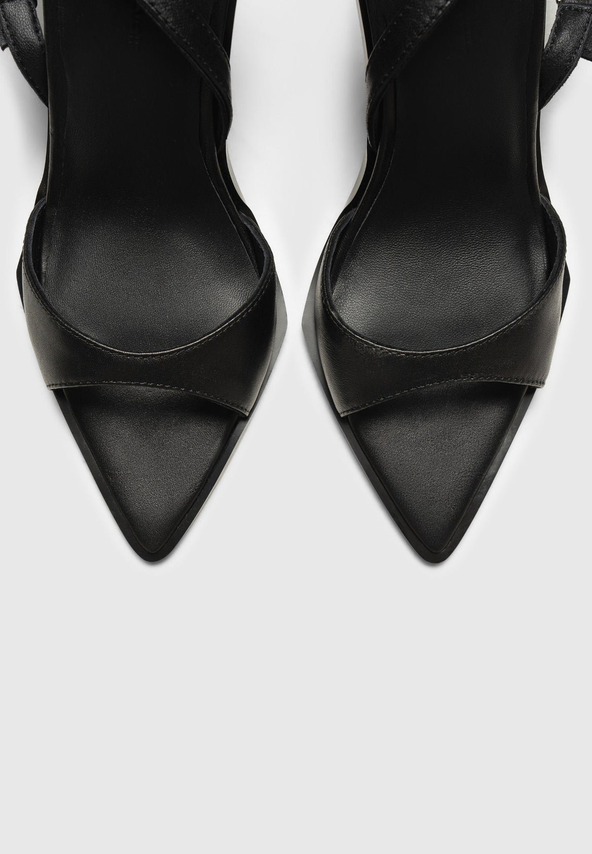 L'Eiffel - Open-Toe Slingback Heels - Black