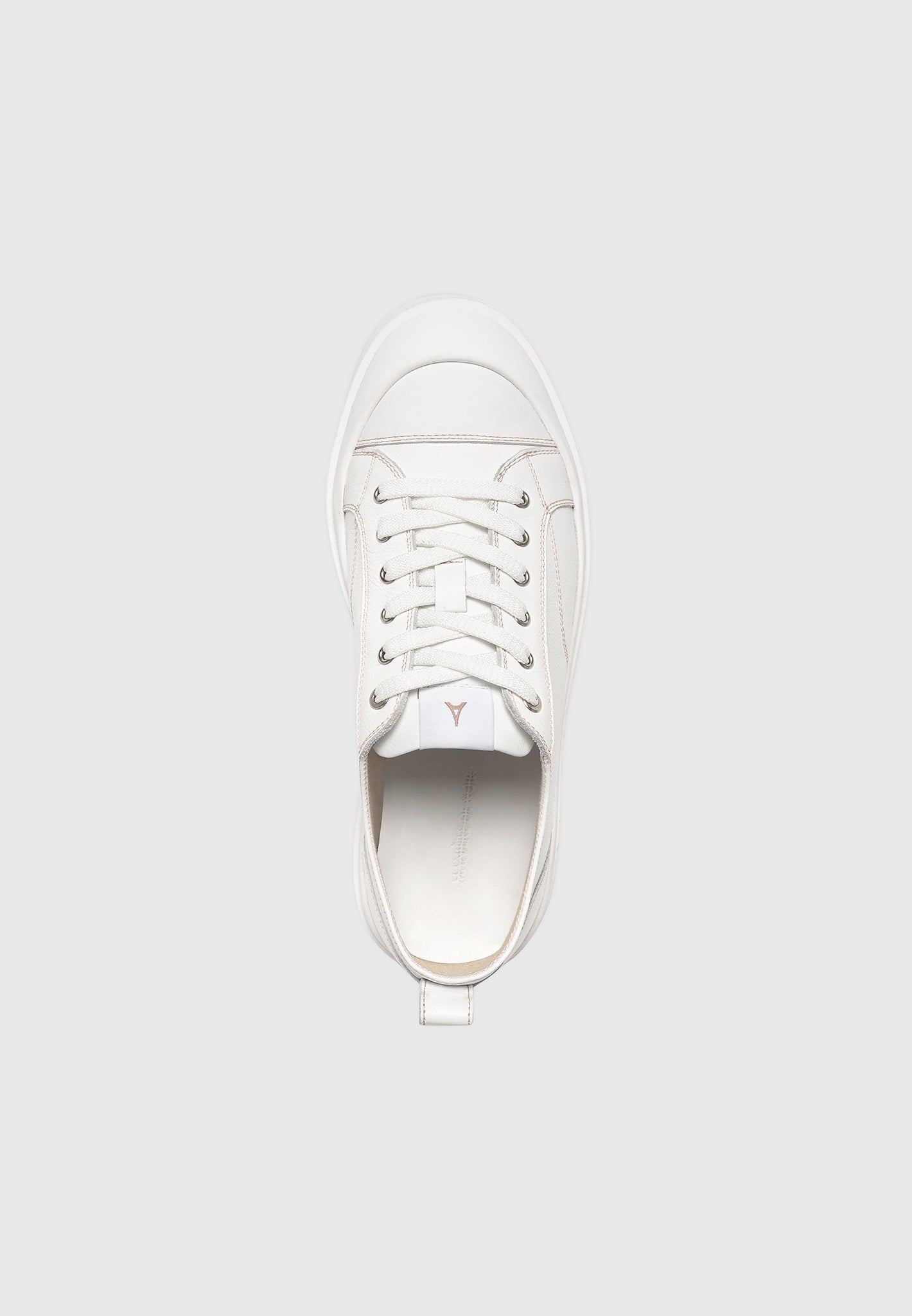 Women's Vienna - Leather Contrast Stitch Sneaker - White