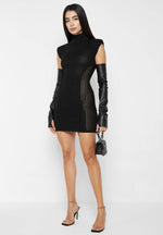 knitted-contour-dress-with-vegan-leather-sleeves-black