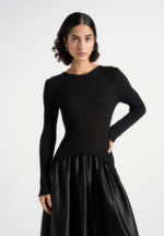 adeline-knit-satin-curved-hem-maxi-dress-black