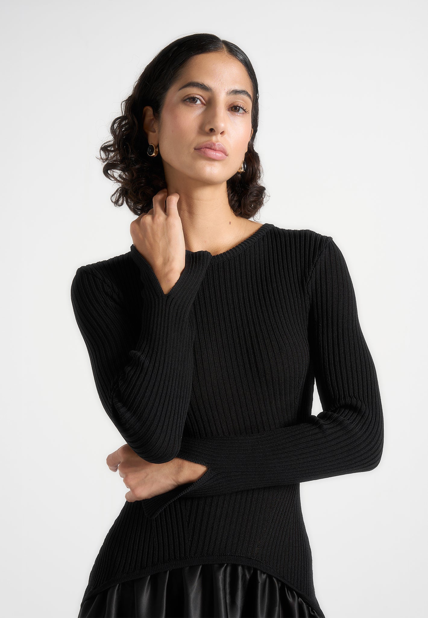 adeline-knit-satin-curved-hem-maxi-dress-black