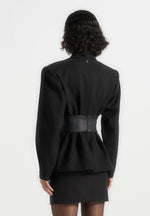 marie-wool-twist-sleeve-blazer-with-belt-black