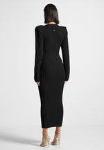 wide-shoulder-knitted-midaxi-dress-black