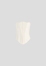 Scarlett - Tailored Lace Up Corset - Off White
