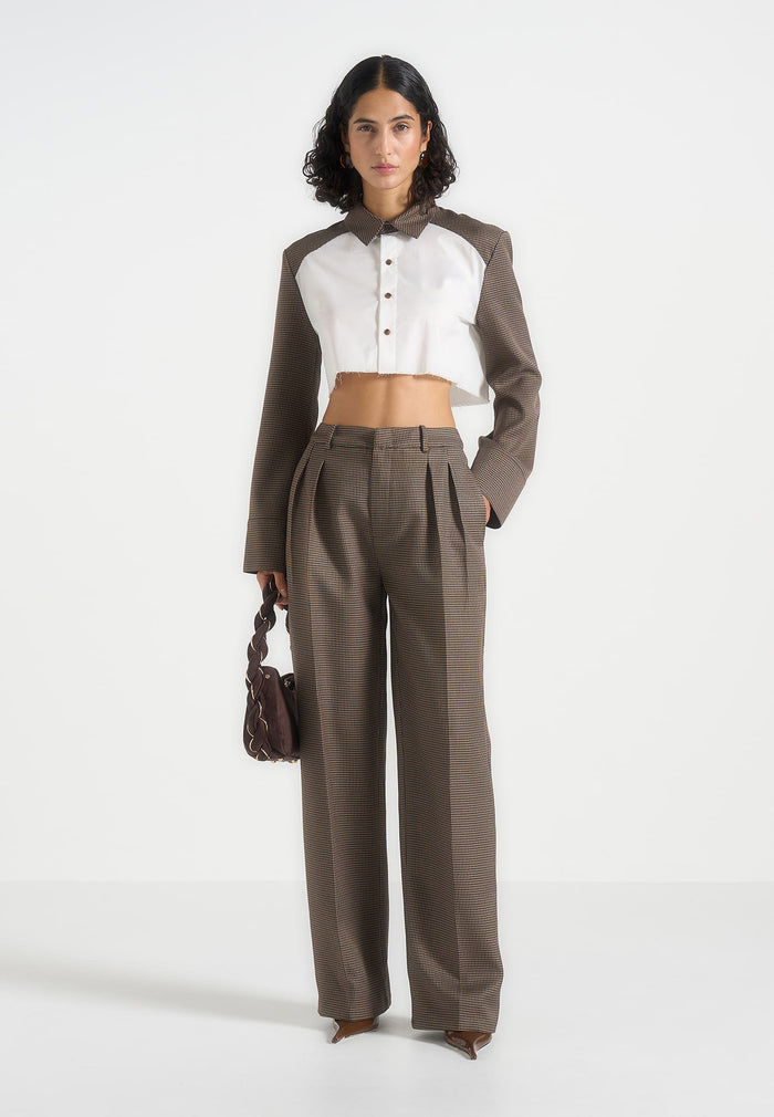 bernadette-houndstooth-cotton-cropped-shirt-white-brown