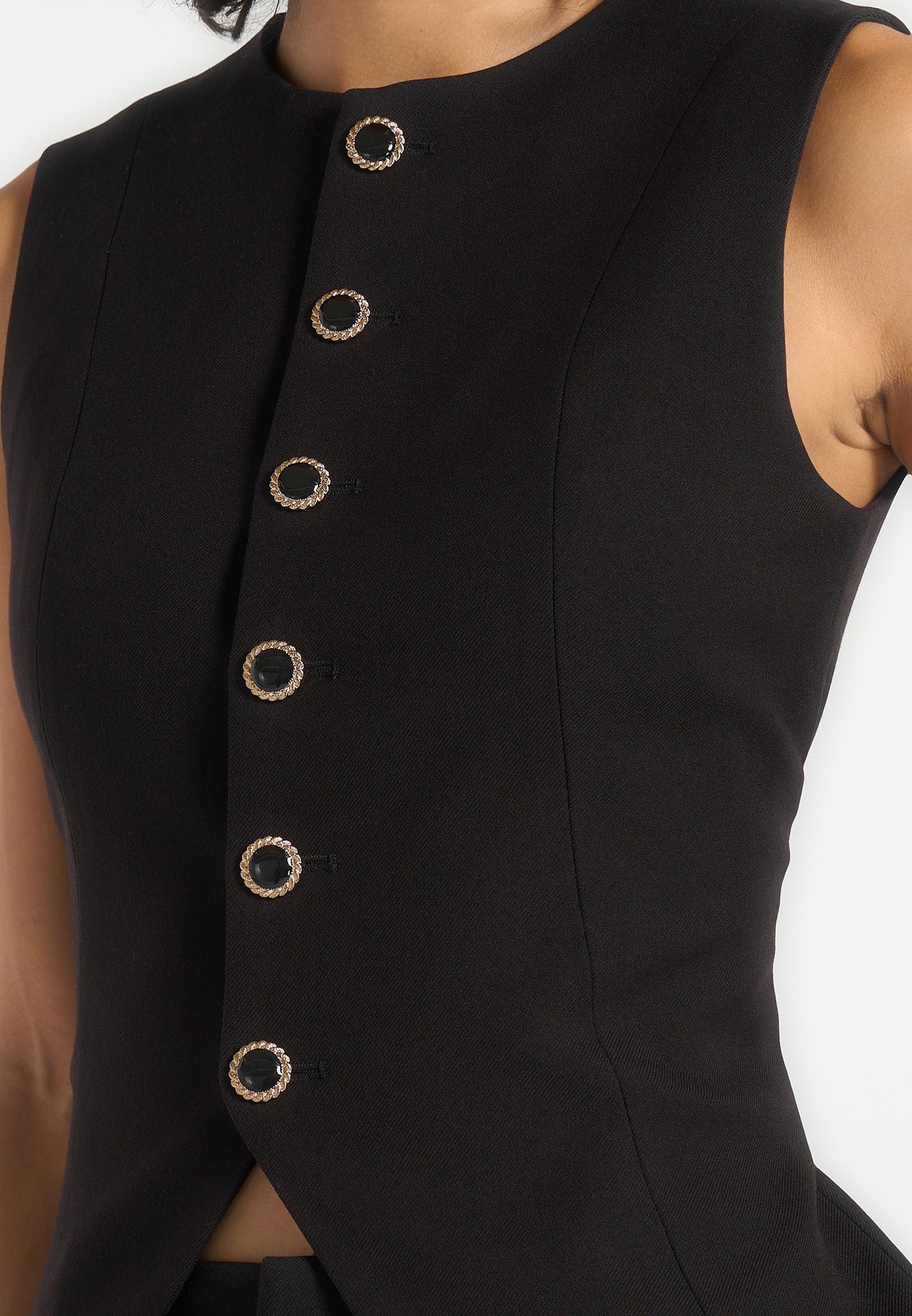 maisie-tailored-crew-neck-cinch-waistcoat-black