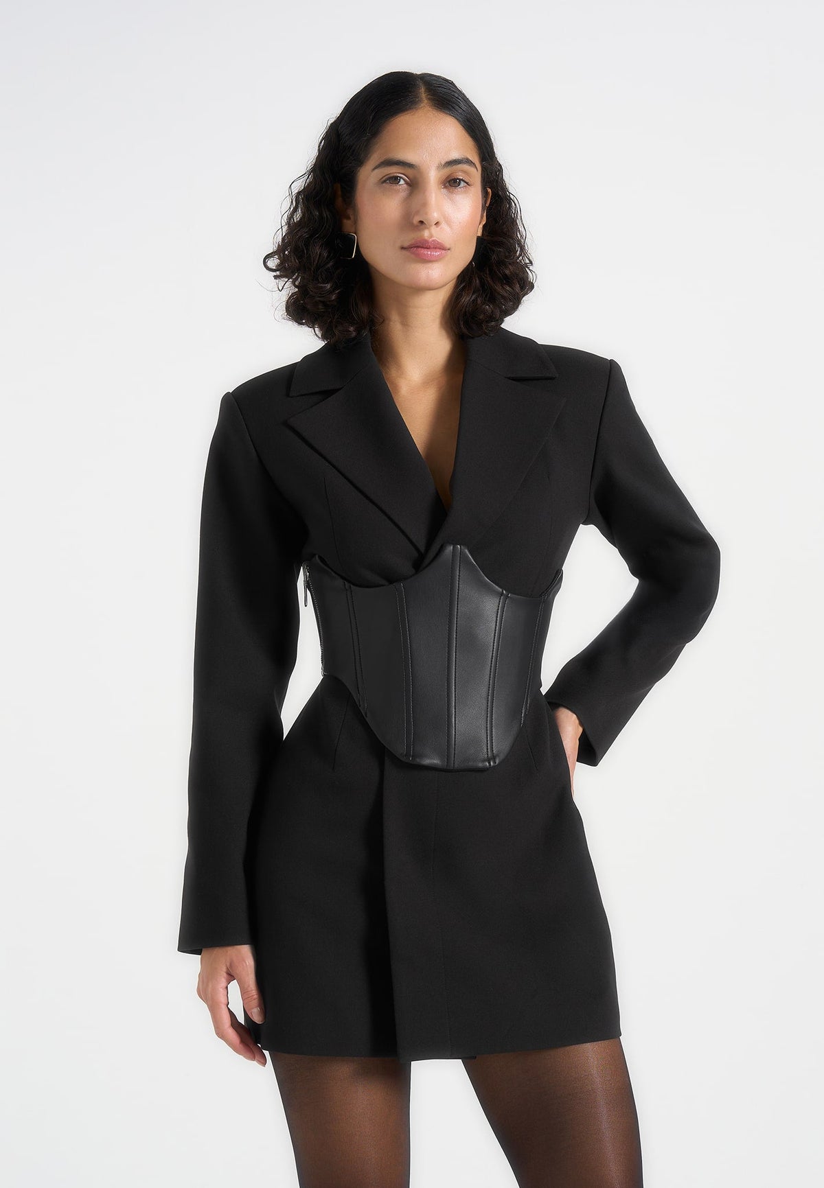 lacey-tailored-blazer-dress-with-reversible-corset-black