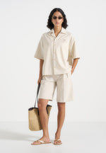 alexis-unisex-cote-dazur-boxy-shirt-cream