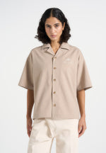 alexis-unisex-cote-dazur-boxy-shirt-beige