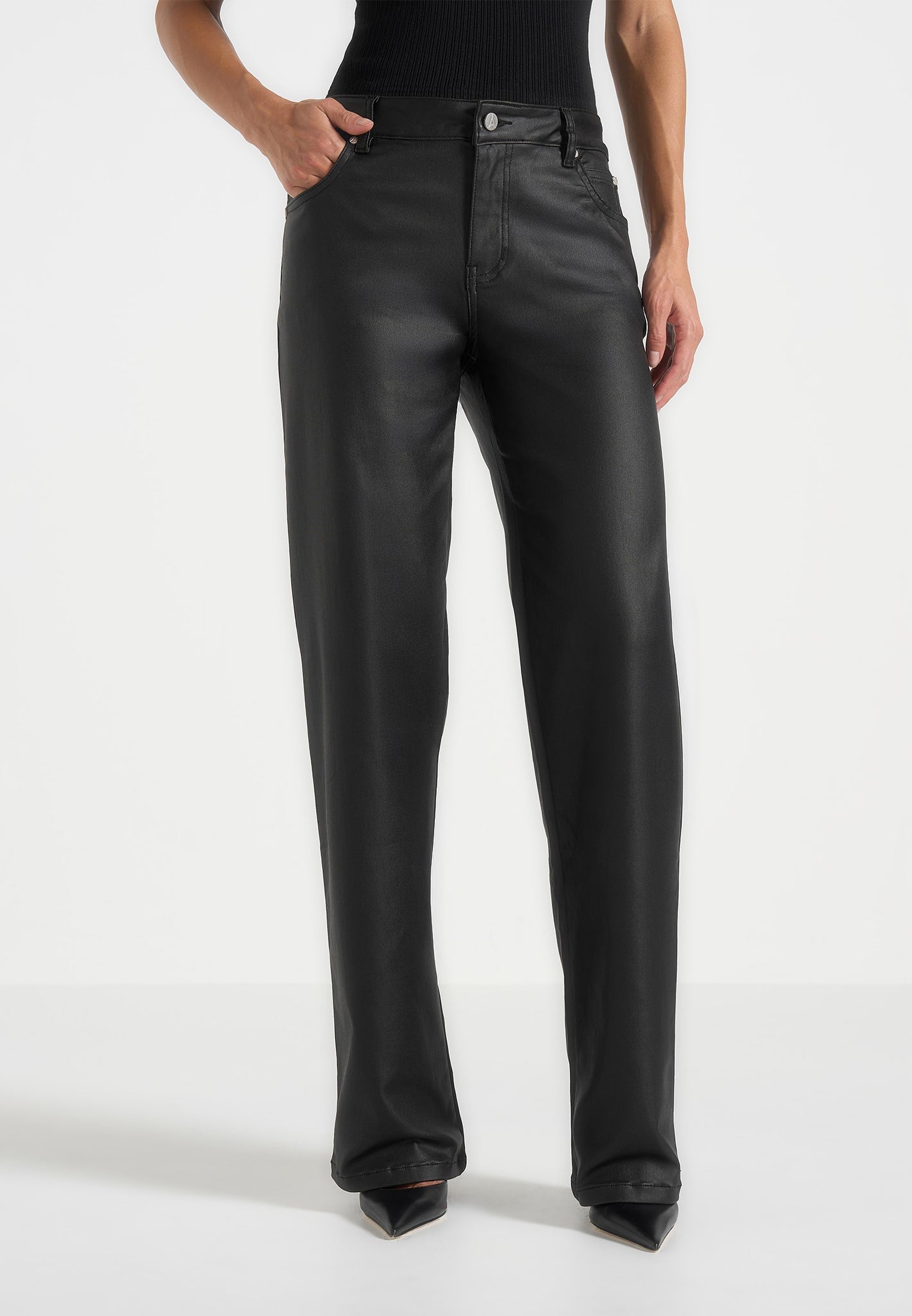 florence-wax-effect-jeans-black
