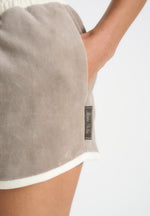 delina-contrast-velour-mini-shorts-beige
