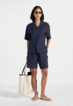 ari-unisex-textured-shorts-navy
