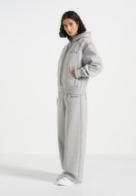 Morgan - Unisex Whipstitch Regular Joggers - Light Grey