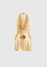 christelle-cowl-halter-open-back-rosette-mini-dress-gold