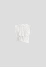 Kelsey - Pointelle Asymmetric Top - Cream