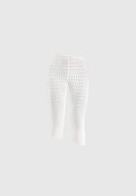 Piper - Pointelle Asymmetric Capri Leggings - Cream