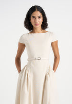 gaia-linen-boat-neck-belted-pleated-midi-dress-natural