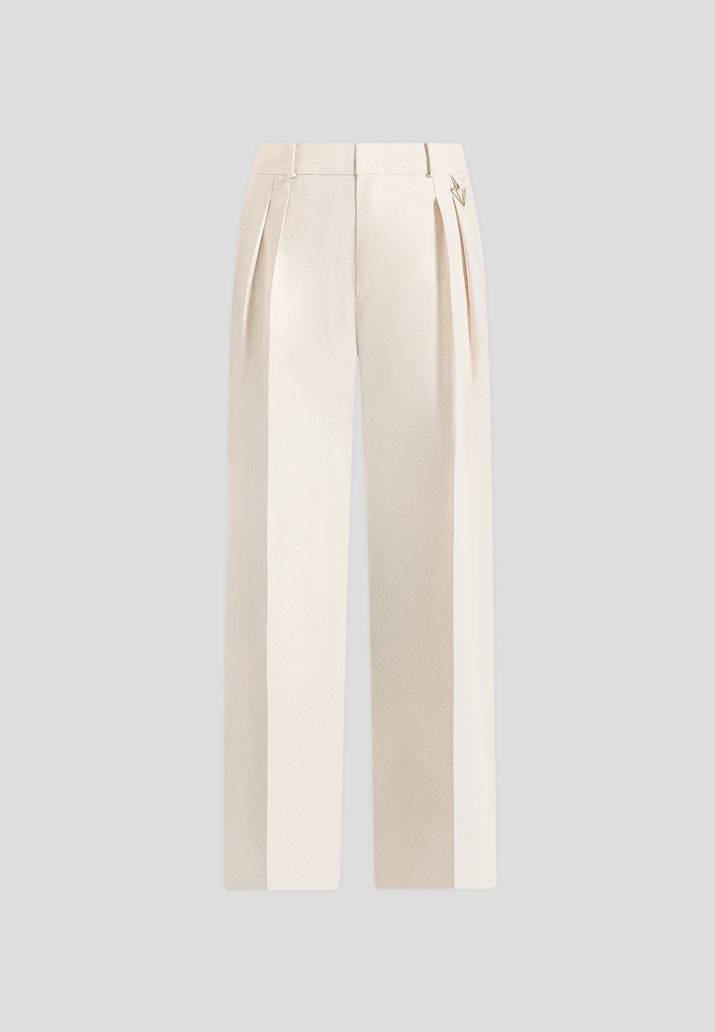 Ingrid - Linen Twin Pleat Pants - Natural
