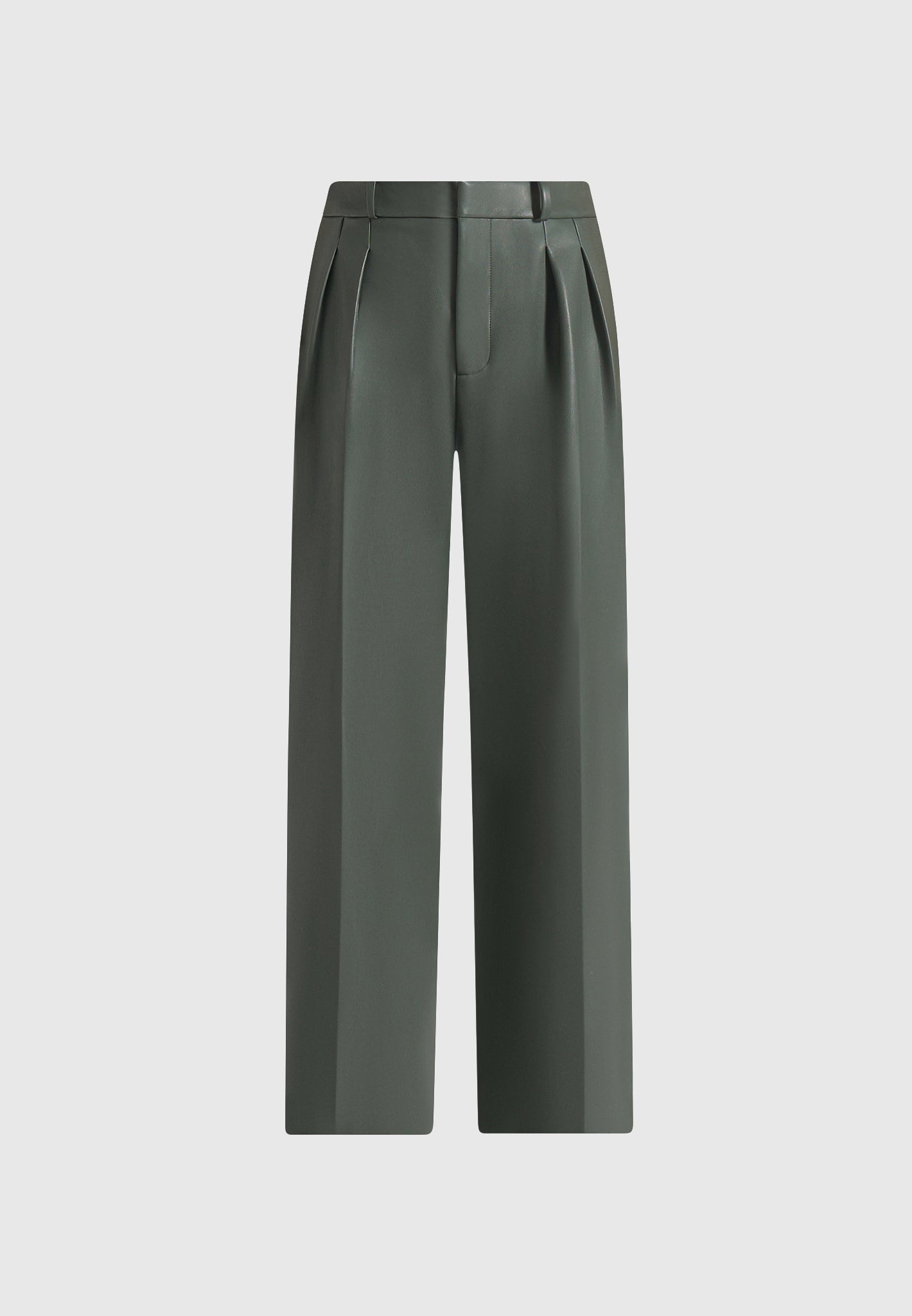julie-leather-twin-pleat-trousers-olive