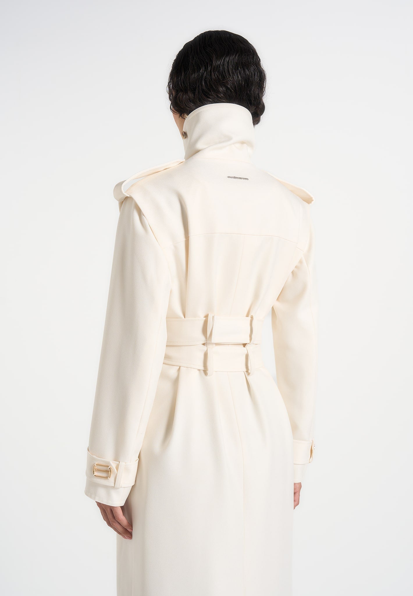 Esther - Trench Coat With Double Belt - White