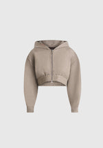 Josiane - Relaxed Zip Through Hoodie - Taupe