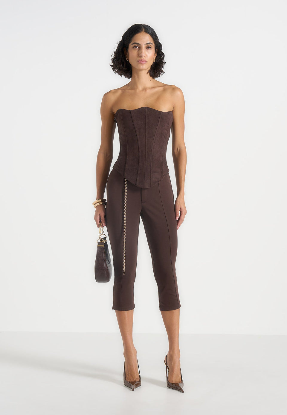 una-capri-leggings-with-chain-brown