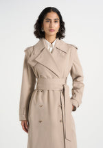 Esther - Trench Coat With Double Belt - Beige