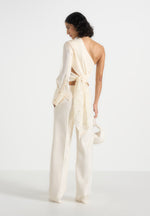 coralie-one-sleeve-satin-and-lace-wrap-top-champagne