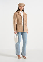 claire-suede-wide-shoulder-cinch-waist-blazer-beige