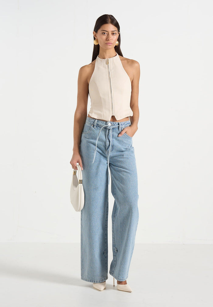 claudette-twill-halterneck-backless-top-cream