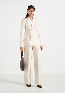 Maia - Double Breasted Blazer - Cream